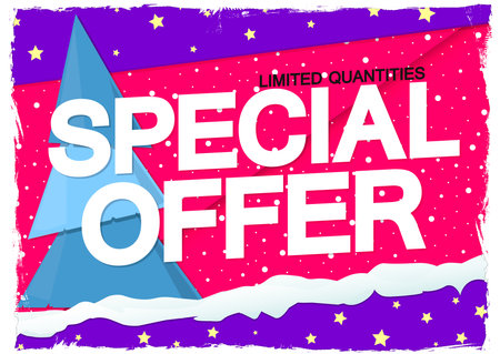 Special Offer, sale banner design template, discount tag, vector illustrationのイラスト素材