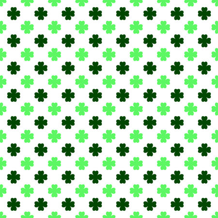Seamless pattern with clover leaves. St. Patrick's Day background.のイラスト素材