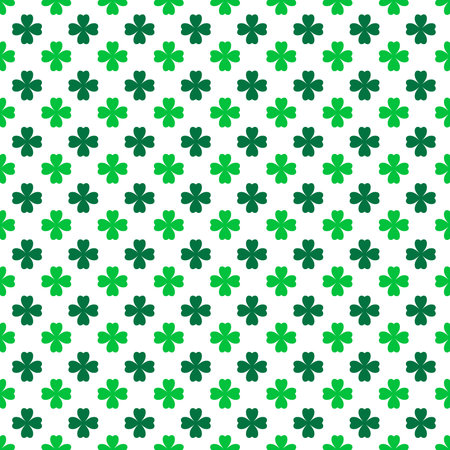 Seamless pattern with clover leaves. St. Patrick's Day background.のイラスト素材