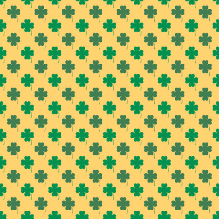 Seamless pattern with clover. St. Patrick's Day background.のイラスト素材