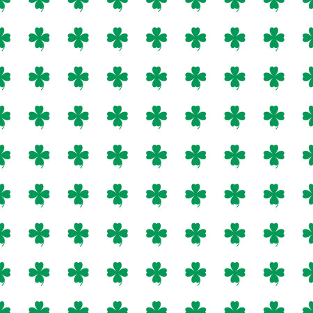 Seamless pattern with clover leaves. St. Patrick's Day background.のイラスト素材