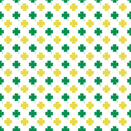 Seamless pattern with clover leaves. St. Patrick's Day background.のイラスト素材