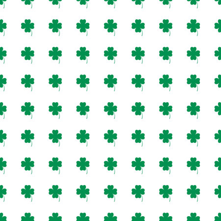 Seamless pattern with clover leaves. St. Patrick's Day background.のイラスト素材