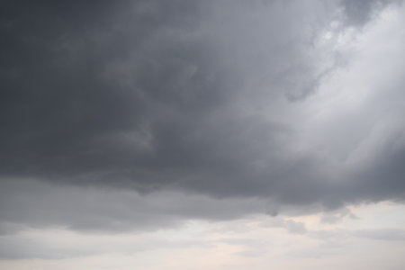 Clouds before a thunder-storm. Dark clouds before a thunder-storm.の写真素材