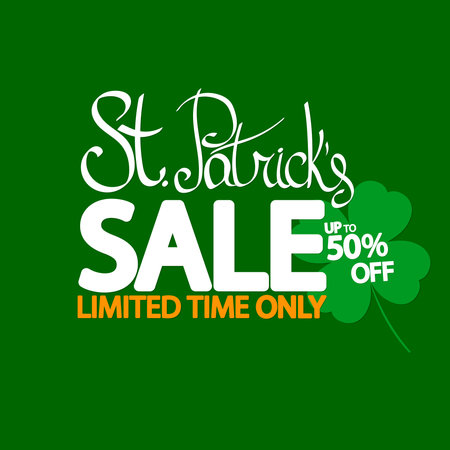 St. Patrick's day sale banner. Vector illustration for your designのイラスト素材