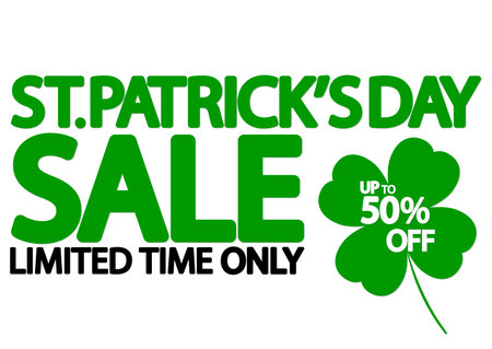 St. Patrick's day sale banner design template. Vector illustration.のイラスト素材