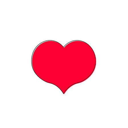 Heart icon vector isolated on white background for your web and mobile app design, Heart logo conceptのイラスト素材