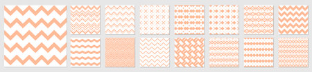 Set of seamless vector patterns. Geometric background. Endless texture can be used for printing onto fabric and paper or scrap booking.のイラスト素材