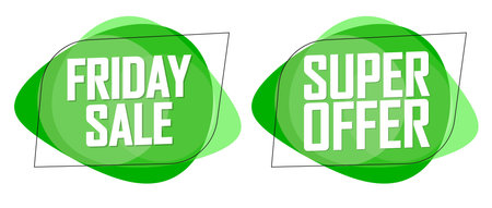 Set of sale banners design template, discount tags. Vector illustration.のイラスト素材
