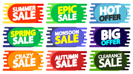 Sale banner template design, Big sale special offer. end of season special offer banner. vector illustration.のイラスト素材