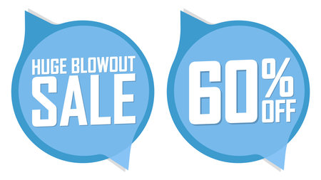 Blue Speech Bubbles Set Sale Up to 60% Off Discountsのイラスト素材