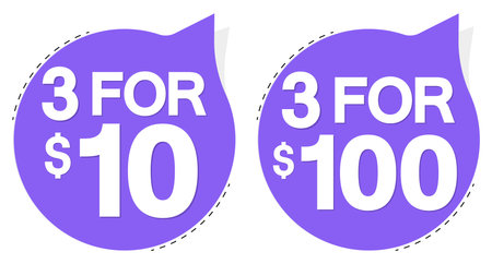 Sticker for sale on white background. Vector illustration. Eps 10.のイラスト素材