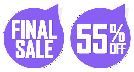 Set Sale banners design template, discount tags collection, vector illustration.のイラスト素材