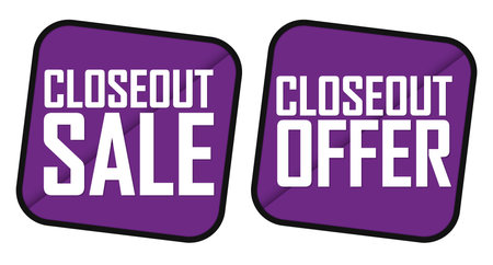 Closed collection offer vector label, sticker, tag, sticker or labelのイラスト素材
