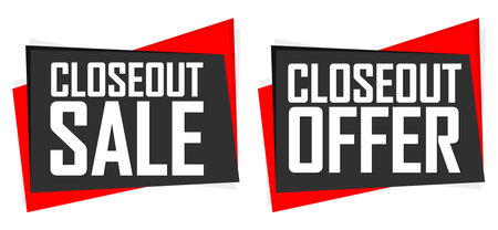 Set of sale banners design template, discount tags. Vector illustration.のイラスト素材