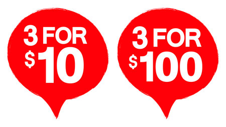 Set of sale banners design template, discount tags. Vector illustration.のイラスト素材