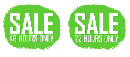 Sale banners design template, discount tags set. Vector illustration.のイラスト素材