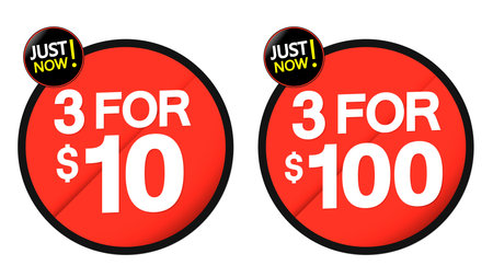Sale stickers design template, discount tags set, vector illustration.のイラスト素材