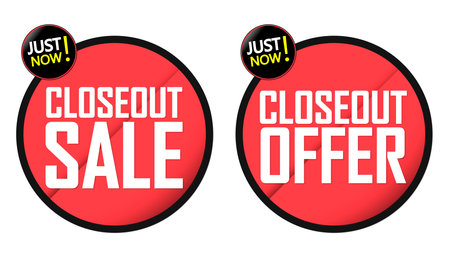Set of red sale stickers with text. Vector illustration for your designのイラスト素材