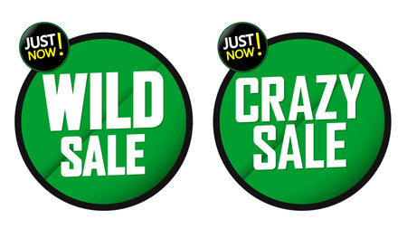 Sale stickers, labels, tags and badges. Vector illustration.のイラスト素材