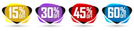 Set Sale banners design template, discount tags, special offer, vector illustrationのイラスト素材