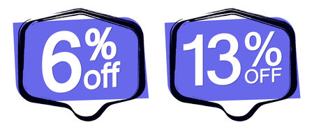 Set of sale stickers, labels, tags and badges in blue colorsのイラスト素材