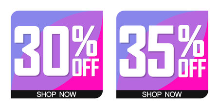 Sale banners design template, discount tags set, vector illustration.のイラスト素材