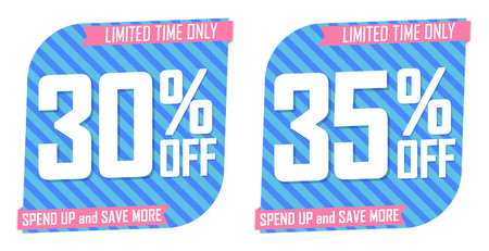 Sale banners design template, discount tag, special offer, vector illustrationのイラスト素材