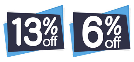 Sale blue square discount banners design template, vector illustrationのイラスト素材