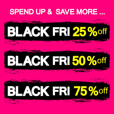 Black Friday sale banner template design. Big sale special offer. Vector illustration.のイラスト素材