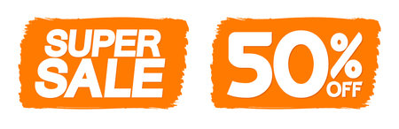 Sale banners design template, discount tags set, vector illustration.のイラスト素材