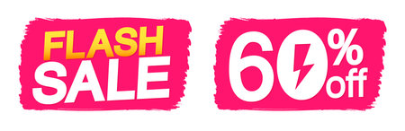 Sale banners design template, discount tags set, vector illustration.のイラスト素材