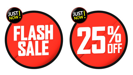 Sale banners design template, discount tags set, vector illustration.のイラスト素材