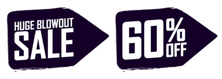 Sale 60% off. Sticker, stamp or label vector illustration
