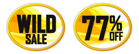 Set of round sale banners design template, discount tags, vector illustrationのイラスト素材