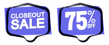 Set of sale and discount tags. Special offer. Vector illustration.のイラスト素材