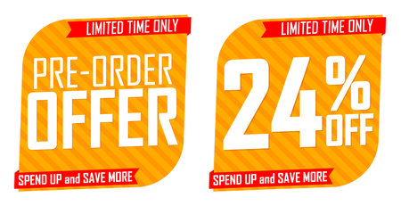 Sale banners design template, discount tags collection, vector illustration.のイラスト素材