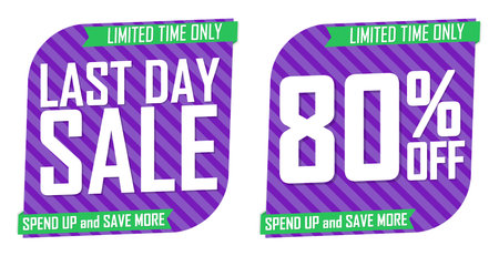 Sale banner template design, Big sale special offer up to 80% off. vector illustration.のイラスト素材