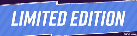 Limited Edition banner design template. Editable vector illustration in blue colors.のイラスト素材