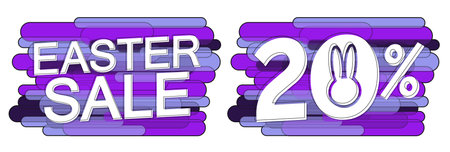 Easter Sale banners design template, discount tags set, vector illustration.のイラスト素材