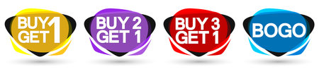 Set of sale and discount tags. Vector illustration.のイラスト素材
