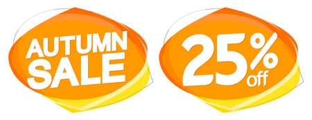 Autumn sale banners design template, discount tags. Vector illustration.のイラスト素材