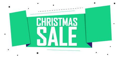 Christmas sale banner design template, discount tag, special offer, vector illustrationのイラスト素材