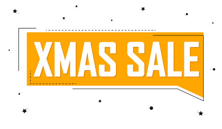 Xmas sale banner design template, discount tag, special offer, vector illustrationのイラスト素材
