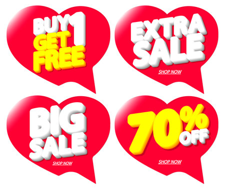 Sale banners design template, discount tags, special offer, vector illustrationのイラスト素材