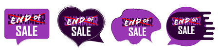 Set of sale banners, discount tags, special offer, vector illustrationのイラスト素材