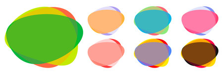 Set of multicolored circles on a white background. Vector illustrationのイラスト素材