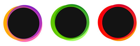 Set of round frames with empty space for your text. Vector illustrationのイラスト素材