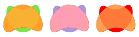 Set of colored geometric shapes in a flat style. Vector illustration.のイラスト素材