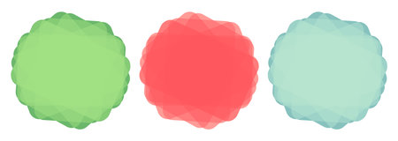 Set of colorful polygonal frames for your design. Vector illustrationのイラスト素材